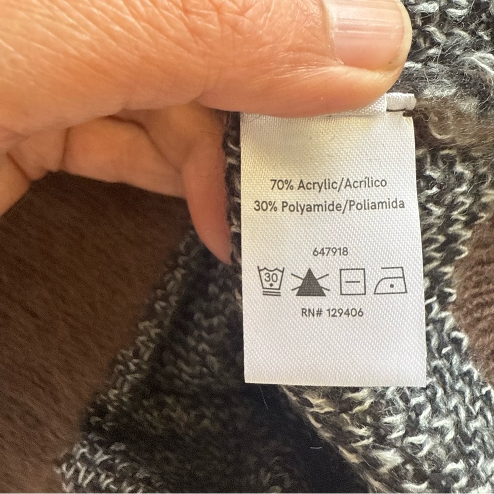 🆕 *NEW* VENUS Black & Brown Cowl Neck Sweater Geometric Pattern *NEW NO TAGS* - Picture 11 of 12